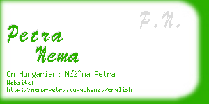 petra nema business card
